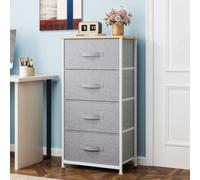 YITAHOME Kommode con 4 Schubladen, Schrank,Stoffschubladen con Griffen,Metallgestell