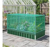 YITAHOME Letto da giardino rialzato 174x90x88 cm, rete anti-uccelli, struttura in metallo rinforzato, guanti inclusi per piante, verdura e fiori