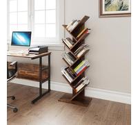 YITAHOME Libreria Scaffale in Legno Porta Libri, Moderna Autoportante CD Riviste Salvaspazio Verticale Legno Portaoggetti per Sala Camera Studio Soggiorno Ufficio