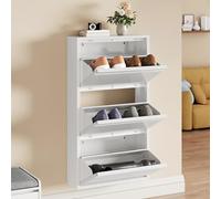 YITAHOME Scarpiera sottile con 3 cassetti, in metallo, scarpiera salvaspazio con design di ventilazione, robusta scarpiera in acciaio per ingresso, corridoio
