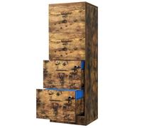 YITAHOME Schedario con 4 cassetti, armadietto verticale resistente per documenti formato A4, da assemblare, armadietti per casa e ufficio, con serratura, 40 x 40 x 131 cm