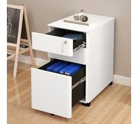 YITAHOME Schedario in metallo con 3 cassetti con serratura, 30 x 46 x 59 cm