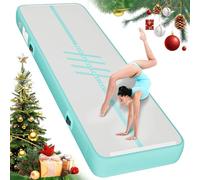 YITAHOME - Tappetino da ginnastica gonfiabile con pompa ad aria elettrica, 3 m, altezza 10 cm, colore verde