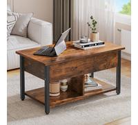 YITAHOME Tavolino da caffè sollevabile con contenitore a 2 livelli, altezza regolabile e scomparto nascosto per soggiorno/ufficio