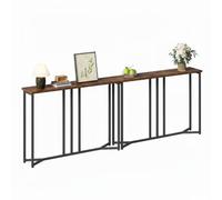 YITAHOME Tavolo Consolle, Set di 2 100cm Consolle Ingresso, Piccolo Tavolo per Decorazioni, Tavolino Da Divano, Console, Corridoio, Soggiorno, Assemblaggio Semplice, Marrone Rustico
