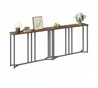 YITAHOME Tavolo Consolle, Set di 2 80cm Consolle Ingresso, Piccolo Tavolo per Decorazioni, Tavolino Da Divano, Console, Corridoio, Soggiorno, Assemblaggio Semplice, Marrone Rustico