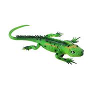 Yitaocty - Grande lucertola in gomma verde realistica a forma di rettile, giocattolo giocattolo barbuto drago scherzo puntelli spaventoso set selvaggio creature della vita