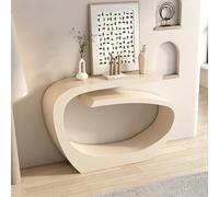 YITAYMLI Consolle decorative moderne in metallo per ingresso, tavolo da corridoio astratto in lega stretto e lungo stile Art Déco in acciaio al carbonio, per soggiorno(White,100cm/39.4in)