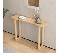 YITAYMLI Consolle Moderna in Legno Massello Stile Cinese Contemporaneo, Tavolo d’Ingresso Vintage con Ripiani Portaoggetti, Bordi Arrotondati, Base Rinforzata per Corridoio(Wood,80cm/31.5in)