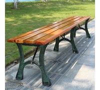 YITAYMLI Panchina da giardino e patio con schienale,panchina da esterno in legno massello per tutte le condizioni atmosferiche con struttura in metallo, portata fino a 500 kg(No backrest,150cm/59in)