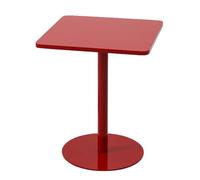YITAYMLI Piccolo tavolino quadrato in ferro per esterni, tavolo da caffè e negoziazione per bevande adatto a piccoli spazi, facile da montare, per il soggiorno.(Red,60cm/23.6in)