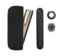 YiTenn Set 3 in 1 custodia protettiva + coperchio laterale + anello di ricambio decorazione per IQOS iluma/ILUMA i (nero)