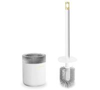 YiTePeDo Scopino per WC e porta spazzolino, testa in silicone morbido su base plastica, set di pulizia per il bagno