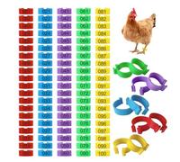 Yitexin 100 Pezzi Anelli per Zampe di Pollame 20 mm, Anelli per Piede di Pollame, Anelli Colorati per Galline, Multicolore Identificazione di Galline, Tacchini, Anatre e Polli Ornamentali (20 mm)