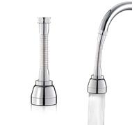 Yitexin 2 Pacchetti Bagno Aeratore Rubinetto Cucina Spruzzatore Allegato, Cucina 360° Rotabile Doccetta Per Lavandino Cucina, Prolunga Rubinetto Ugello Girevole Sostituzione 3 Modalità (argento)