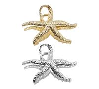 Yitexin 2 pezzi metallo conchiglia fermaglio per capelli conch artiglio, grande seashell fermaglio per capelli oro accessorio per donne ragazze capelli spessi sirena spiaggia decorativo Hairpin