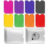 Yitexin 20 custodie protettive da viaggio per passaporto, carte di credito, blocco del segnale, impermeabili, antifurto, porta carte di credito, copertura di sicurezza contro il furto di dati, Colori