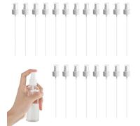 Yitexin 20 tappi spray in plastica per bottiglie, 24/410, spruzzatore per profumo, nebulizzatore fine, parte superiore di ricambio con tappo a testa per tubo, toner acido glicolico (bianco)