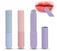 Yitexin 3 Pz Elastic Silicone Lip Brush con Coperchio, Angled Multi-Purpose Silicone Lip Applicator, Riutilizzabile Makeup Lip Mask Applicator per Concealer Eyeshadow Balm Foundation