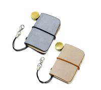 Yitexin Confezione da 2 taccuini in miniatura per viaggiatori 4,8x3,2 cm (1,9''x1,3'') (Nero nebbioso+marrone nebbioso)