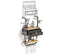 Yitexin Organizer per gioielli da parete, grande contenitore per gioielli, da appendere alla parete, per orecchini, collane, bracciali, profumi