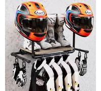 Yitexin Supporto per casco da moto, supporto per casco con 4 clip per guanti, supporto da parete per accessori da moto (1 kit)