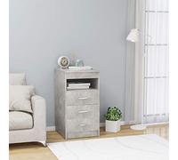 YITHOPI Cassettiera,Armadio da ingresso armadio camera da letto con cassetti Adatto per uffici, scuole, centri fitness, abitazioni, palestre Grigio Cemento 40x50x76 cm in Legno Multistrato