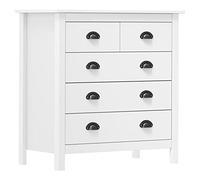 YITHOPI Credenza Hill Range, bianco, cassettiera, credenza da cucina, multiuso, per camera da letto, corridoio, soggiorno, cucina, 79 x 40 x 80 cm, legno massello di pino