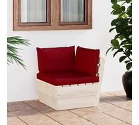 YITHOPI Set di Mobili per Balcone Panchina da Giardino Sedia da patio Divano Angolare da Giardino su Pallet e Cuscini Legno di AbetePer Arredo Esterno, Giardino, Terrazzo e Balcone