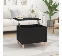 YITHOPI Tavolino da caffè nero, 60 x 44,5 x 45 cm, in legno, per divano, ufficio, tavolino da caffè multifunzione, per soggiorno, camera da letto, ufficio