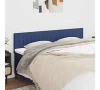 YITHOPI Testiera letto matrimoniale Testiera per letto larga Decorazione della camera da letto Testiera 2 pz Blu 80x5x78/88 cm in TessutoAdatto per camera degli ospiti, cottage, agriturismo