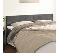 YITHOPI Testiera letto matrimoniale Testiera per letto larga Decorazione della camera da letto Testiere 2 pz Grigio Scuro 100x5x78/88 cm in VellutoAdatto per camera degli ospiti, cottage, agriturismo