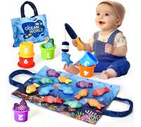 Yitical Giochi Bambini 1 Anno 2 Anni, 20PCS Montessori Gioco Pesca Morbidi, Rega
