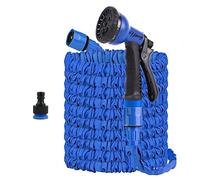 Yiting Tubo da Giardino Espandibile, 7.5m/15m/30m/37.5m/45m/60m Tubo Espandibile, Tubi Tubo con 1/2'' &3/4'' Raccordi, Pistola, Hose-Tubo Flessibile con la Pressione dell'Acqua (15 Meter, Blu)