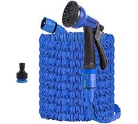Yiting Tubo da Giardino Espandibile, 7.5m/15m/30m/37.5m/45m/60m Tubo Espandibile, Tubi Tubo con 1/2'' &3/4'' Raccordi, Pistola, Hose-Tubo Flessibile con la Pressione dell'Acqua (30 Meter, Blu)