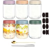 Yitobici 6 bicchieri Overnight Oats Meal Prep,500 ml