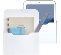 Yitobici Portapenne magnetico, portacarte magnetico, portacarta magnetico, portadocumenti, portaoggetti per forniture per ufficio Portalettere per documenti A4, con forte magnete, bianco, 2 pezzi