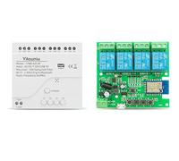 Yitouniu Tuya Smart Life 4 canali WiFi Momentary Inching Relè modulo interruttore autobloccante DC/AC 7-32V/USB 5V WiFi RF Bluetooth Relè compatibile con Alexa Goolge Home