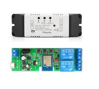 Yitouniu Tuya Smart Life WiFi Momentary Inching Relay Self-Locking Switch Module, DC/AC 7-32V WiFi RF Bluetooth Relay, compatibile con Alexa Goolge Home
