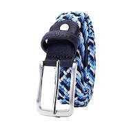 Yitre Cintura elastica per uomo e donna, cintura intrecciata in tela per jeans, cintura intrecciata elastica con fibbia ad ardiglione in lega, Stile C, 140cm