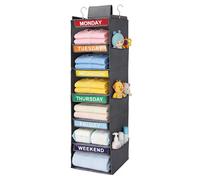 Yitriden Organizer da appendere a 6 ripiani, per uniforme scolastica, settimanale, dal lunedì al venerdì, per calzini, cappelli e guardaroba