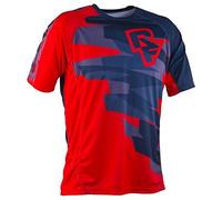 YITTD Uomo Magliette da Ciclismo da T-Shirt, Maniche Corte Top Abbigliamento Maglie da Ciclismo, Camicia Mountain Bike/MTB, Traspirante e Assorbente dal Sudore Maglia da ciclismo estiva, Rosso, XS