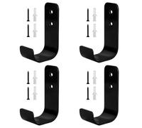 YITYDaMai Ganci da parete per carichi pesanti, Set da 4, Ganci in J, Ganci da garage, Ganci universali, Ganci di montaggio a parete, Appendiabiti per appendere in Garage Ganci da officina portascale