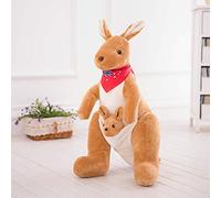 YIUNL Creativo Madre e Figlio Canguro Peluche Giocattolo Carino Canguro Cuscino Bambole Animali Di Peluche Del Bambino Placare Giocattolo per I Bambini Regalo 55 cm Marrone-B