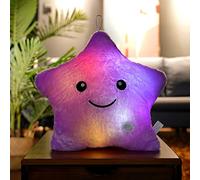 YIUNL Creativo Twinkle Star Peluche Giocattolo Illuminare Notte LED Peluche Stella Cuscini Giocattoli Camera Decor Regali per Bambini/Ragazze/Coppie 40 * 35 cm Viola