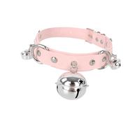 YIUPEDRFG Campana Girocollo Collana gotica Cosplay Accessorio Per unico Regali e celebrazioni Girocollo gotico Collana con collare Gioielli cosplay Donne Feste, Rosa, Larghezza 2.5 cm