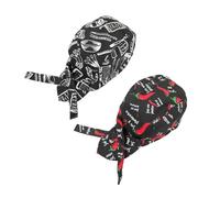 YIUPEDRFG Cappello con teschio traspirante Per unico, regolabile, con laccio sul retro, bandana e sciarpa, essenziale per il personale del servizio di ristorazione, panettiere,