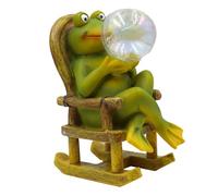 YIUPEDRFG Decorazione da giardino per esterni, lampada solare impermeabile a forma di rana, ornamento a bolle, in resina, artigianato, decorazione da giardino per esterni, digitare+2