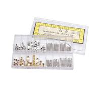 YIUPEDRFG Parti di orologi e kit per orologi, robusti e durevoli, assortimento di pezzi ricambio per corone ricambio, set scatole in acciaio per la sostituzione e la
