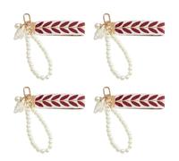 YIUPEDRFG Set da 4 pezzi per donna, cordino portafortuna. Design elegante, versatile e robusto, per zaini da donna, Rosso